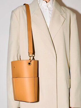 RSVP "The Low-Five Bucket Bag" in Smooth Calfskin Dulce